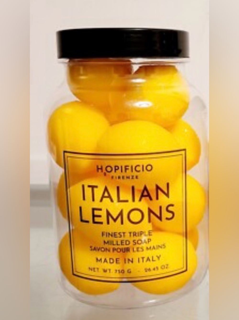 HOPIFICIO FIRENZE ITALIAN LEMONS FINEST TRIPLE MILLED SOAP - 26.46 OZ